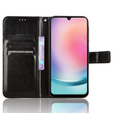 Футляр з клапаном для Samsung Galaxy M55 5G, Crazy Horse Wallet, чорний