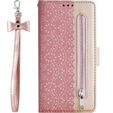 чехол-крышка для Samsung Galaxy A54 5G, Wallet Pocket Zipper Lace, розовый