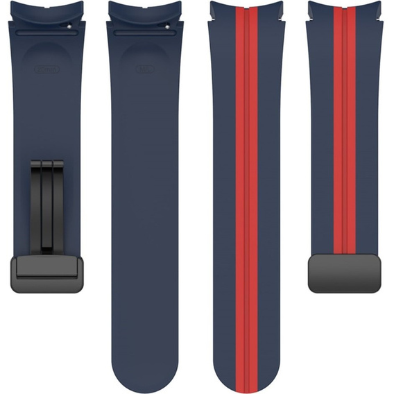 Силиконовый ремешок для Fitbit Inspire 3, Red Samsung Galaxy Watch 4 / 5 40/42/44/46/45MM PRO, Dark Blue / Red