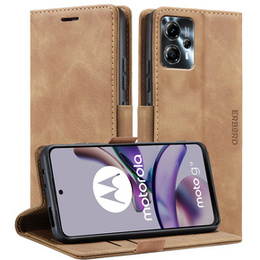 Чохол для Motorola Moto G13/ G23 4G, ERBORD Vintage, гаманець з клапаном, коричневий