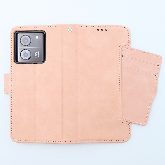 Откидной чехол для Xiaomi 13T / 13T Pro, Card Slot, розовый