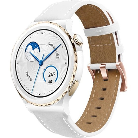 Кожаный ремешок для Samsung Galaxy Watch 42mm - White