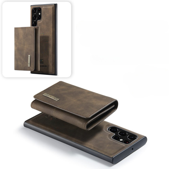 Чехол до Samsung Galaxy S23 Ultra, DG.MING 2in1, коричневый