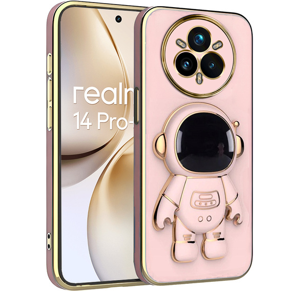 Чoхол до Realme 14 Pro 5G, Astronaut, рожевий