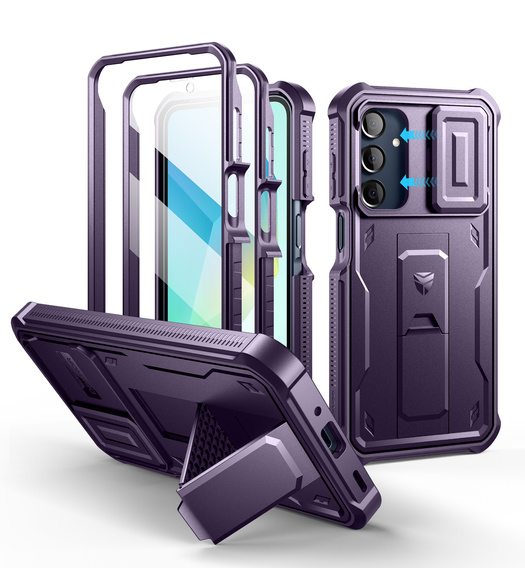 Броньований чохол для Samsung Galaxy A16, Dexnor Full Body (Two Frames), фіолетовий