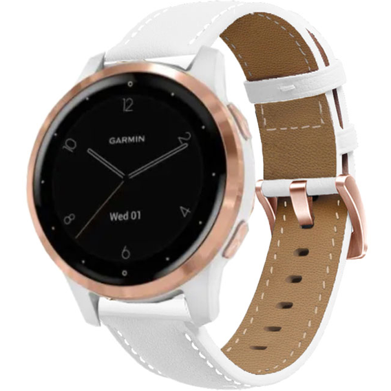 Кожаный ремешок для Samsung Galaxy Watch 42mm - White