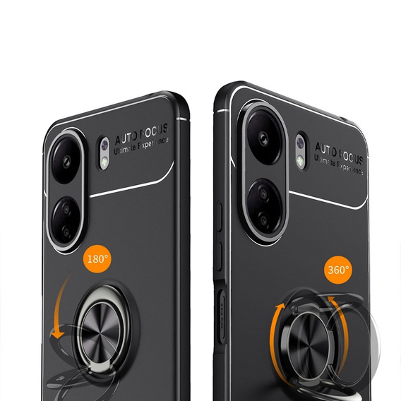 Чохол KickStand Finger Ring для Xiaomi Redmi 13 / Poco C65, чорний