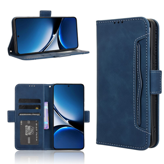 Откидной чехол для Xiaomi Poco X7 Pro 5G, Card Slot, темно-синий