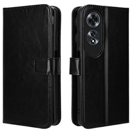 Откидной чехол для Oppo A60, Crazy Horse Wallet, чёрный