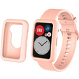 Прозорий ремінець з футляром до Huawei Watch Fit, Light Pink