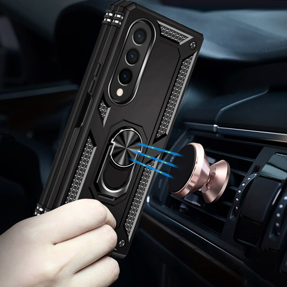Бронированный Чехол до Samsung Galaxy Z Fold 4 5G, Nox Case Ring, чёрный