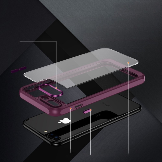 Чохол для iPhone 7 Plus / 8 Plus, ERBORD Impact Guard, бордовий
