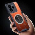 Чехол для Realme GT 7 Pro, с магнитной пластиной, прозрачный / черный