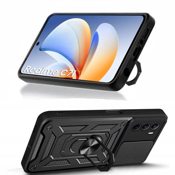 Чехол NOX Camera Slide Realme C71, CamShield Slide, чёрный