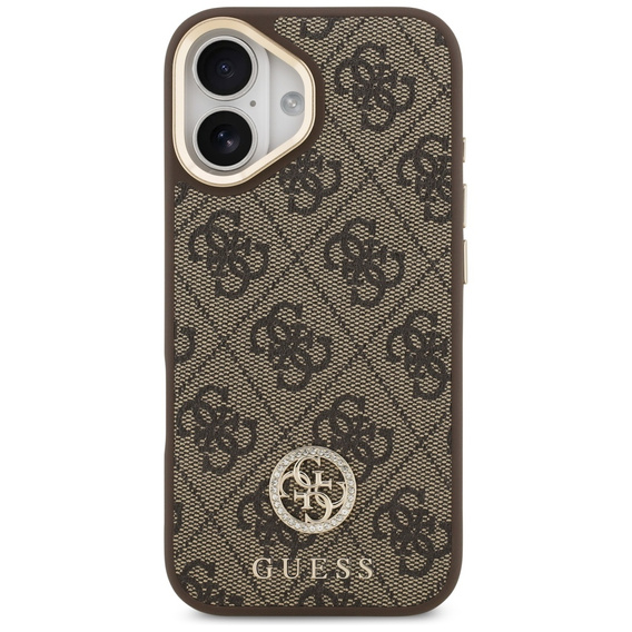 Чехол GUESS 4G Strass Logo для MagSafe с ремешком для iPhone 17