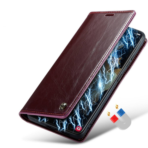 Флип-кейс CASEME для Samsung Galaxy S21 Ultra 5G, Waxy Textured, красный
