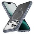 Матовий чохол для iPhone 17 Pro, броньований, для MagSafe, димчастий з сірими боками