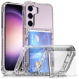 Чехол для Samsung Galaxy S23, Card Holder Kickstand, прозрачный