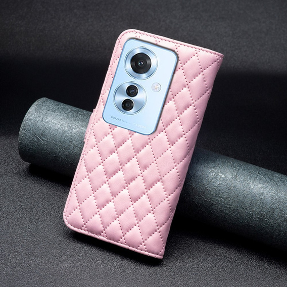 Откидной чехол для Oppo Reno 11F 5G, Wallet, BINFEN COLOR, розовый