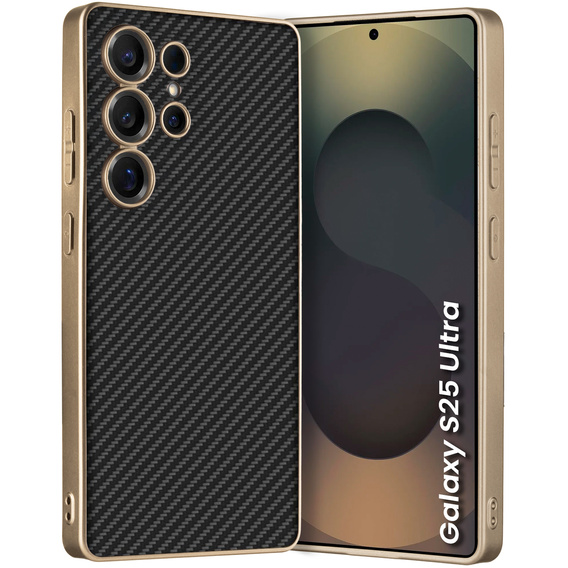 Чoхол до Samsung Galaxy S25 Ultra, GKK Leather, carbon чорний