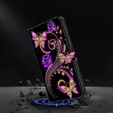 Чохол-книжка для Xiaomi Redmi Note 12 4G, Wallet, flowers & butterfly, білий