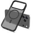 Матовий чохол для iPhone 17 Pro, для MagSafe, напівпрозорий чорний
