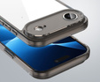 Силиконовый чехол для iPhone Air, с жесткой задней стенкой, дымчато-черный