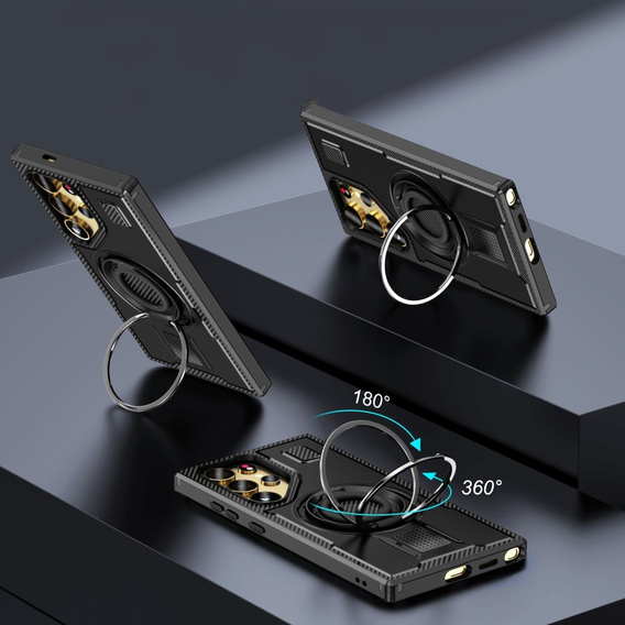 Чoхол до Samsung Galaxy S25 Ultra, Kickstand Ring, чорний