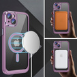 Чохол для iPhone 15 Plus, ERBORD Impact Guard, MagSafe, фіолетовий