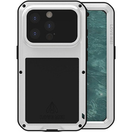 Чoхол Love Mei до iPhone 15 Pro, armored with glass, сірий