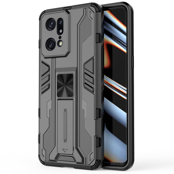 Чехол до Oppo Find X5 Pro, Military kickstand, чёрный