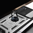 Чехол NOX Camera Slide Motorola Moto G60, CamShield Slide, серебро