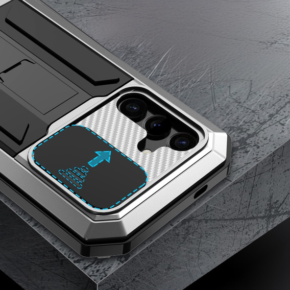 Броньований чохол для Samsung Galaxy S25+ Plus, R-JUST, сріблястий