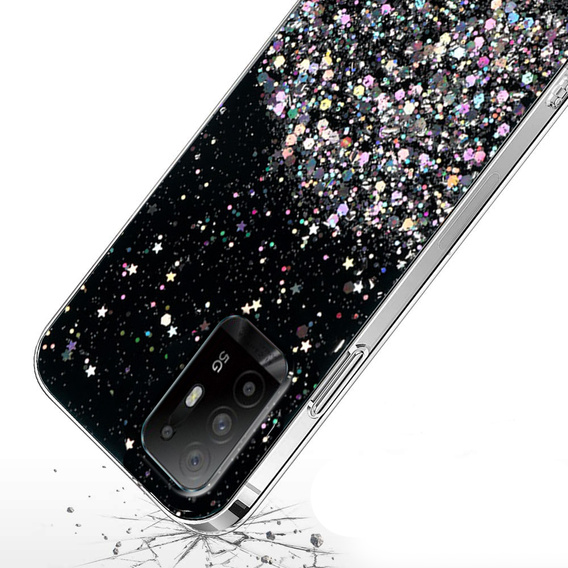 Чoхол до Oppo Reno5 Z / F19 Pro Plus, Glittery, чорний
