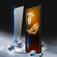 Загартоване скло для ASUS ROG Phone 8 Pro, Dux Ducis на весь екран, чорна рамка