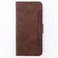 Футляр з клапаном для Motorola Moto G54 5G, Card Slot, коричневий