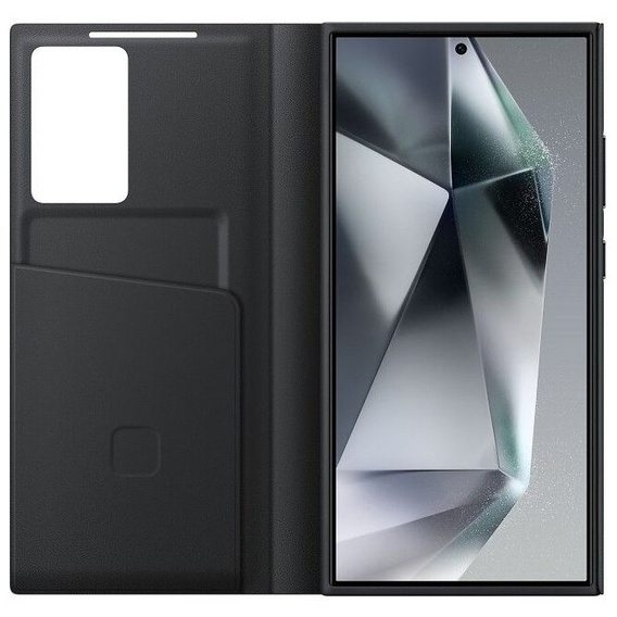 Оригинальный чехол Samsung для Galaxy S24 Ultra, S View Wallet Cover, чёрный