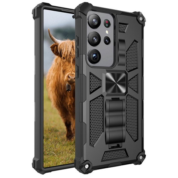 Чехол до Samsung Galaxy S23 Ultra, Armor Kickstand, чёрный