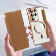 Откидной чехол для Samsung Galaxy S23 Ultra, RFID Wallet MagSafe CamShield, коричневый
