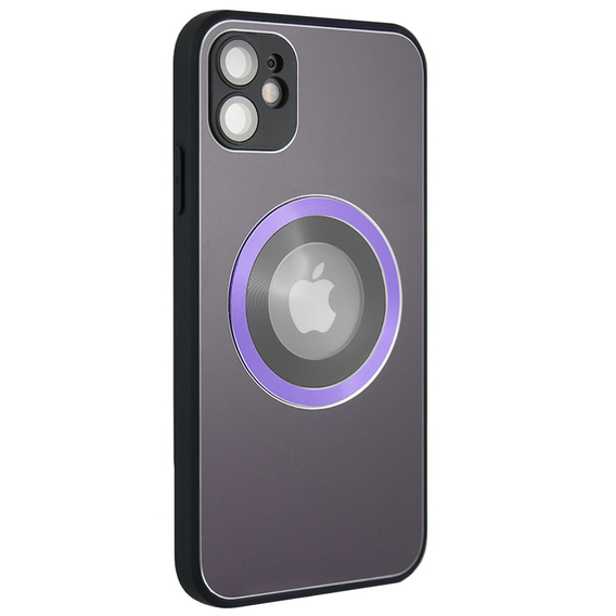 Чехол до MagSafe до iPhone 12, Hole for Apple Logo, фиолетовый