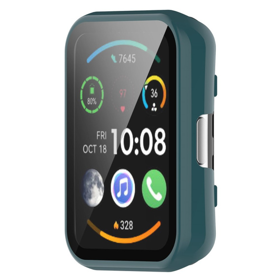 Чехол 2 в 1 + закаленное стекло для Huawei Watch Fit / Fit SE, зелёный