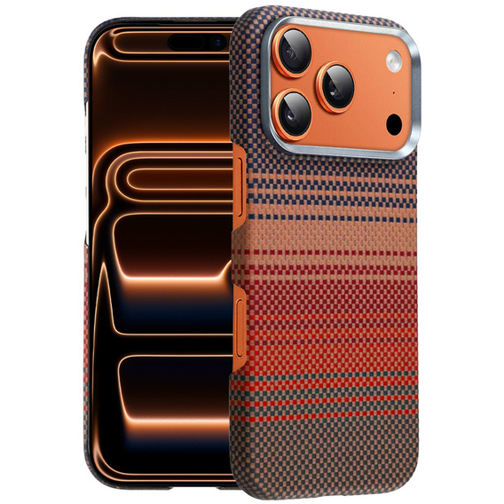 Чехол для iPhone 17 Pro, арамидное волокно, для MagSafe, тонкий и легкий, желтый