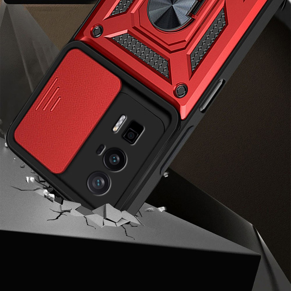 Чехол NOX Camera Slide Xiaomi Poco F5 Pro, CamShield Slide, красный