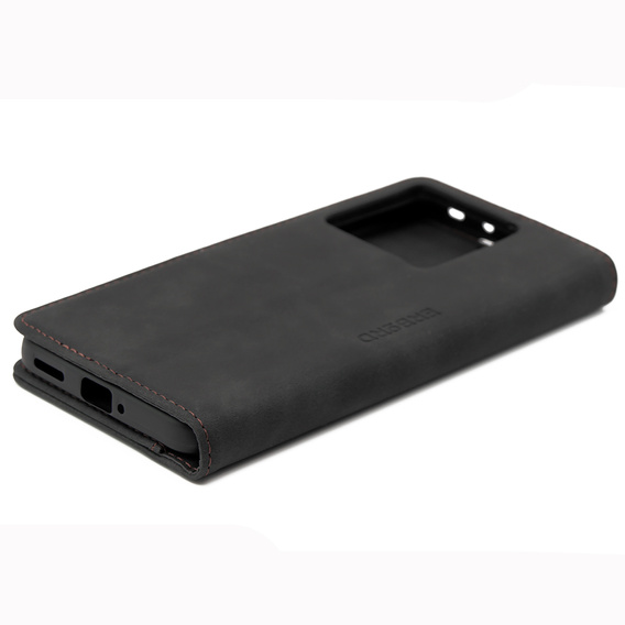 Чехол для Xiaomi 13T / 13T Pro, ERBORD Vintage, бумажник с клапаном, чёрный