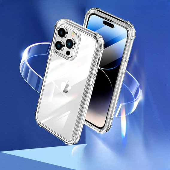 Чехол для iPhone 14 Pro, Shockproof, с пленкой, прозрачный