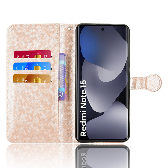 Чохол з клапаном Wallet Rhombus для Xiaomi Redmi Note 15 5G