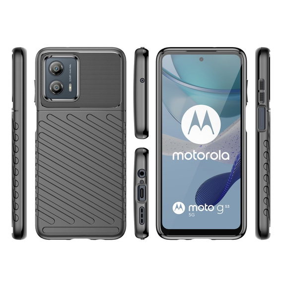 Чехол до Motorola Moto G53 5G, Thunder, чёрный