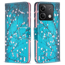 Откидной чехол для Xiaomi Redmi Note 13 5G, Wallet, Sakura синий
