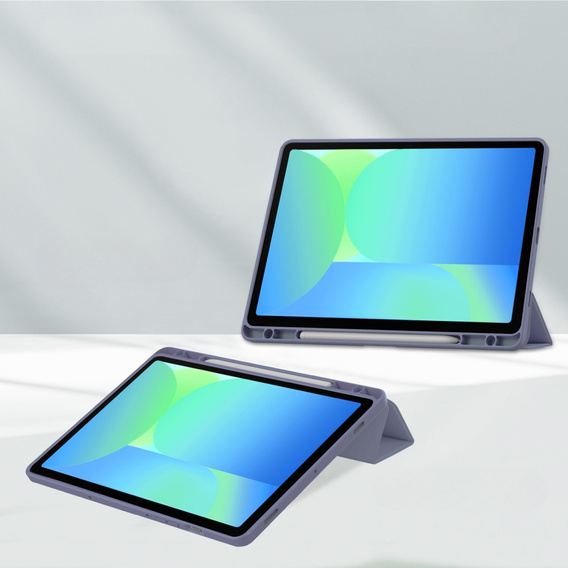 Чохол для Samsung Galaxy Tab S10 FE+ Plus, Smartcase Hybrid, з місцем для стилуса, фіолетовий