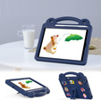 Детский чехол для iPad 9.7" 2018/2017 (6/5 gen.) / Pro 9.7" 2016, Cute Patterns, с подставкой, темно-синий